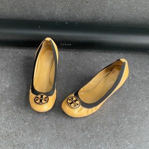 Tory Burch with a little wood heel